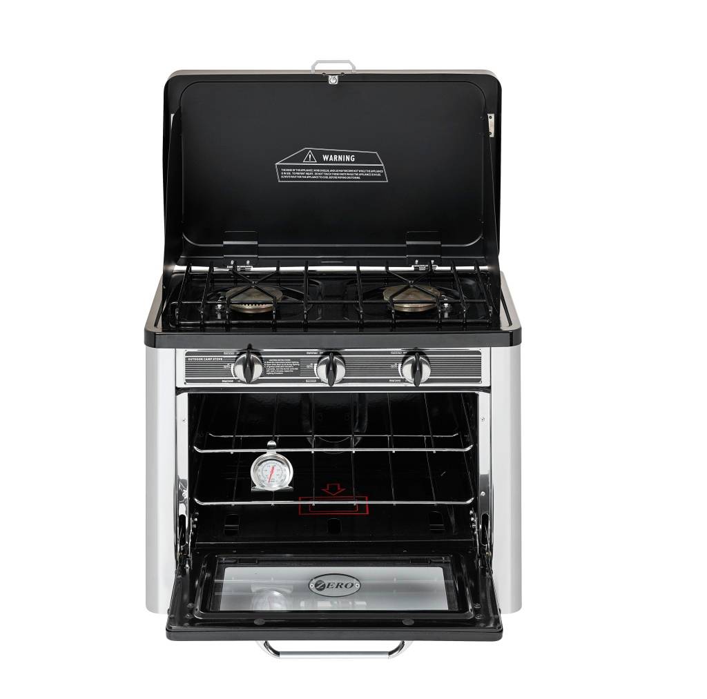 Stoves, Burners & Gas Cylinders Zero Portable Outdoor 2 Burner Gas Stove And Oven was sold for